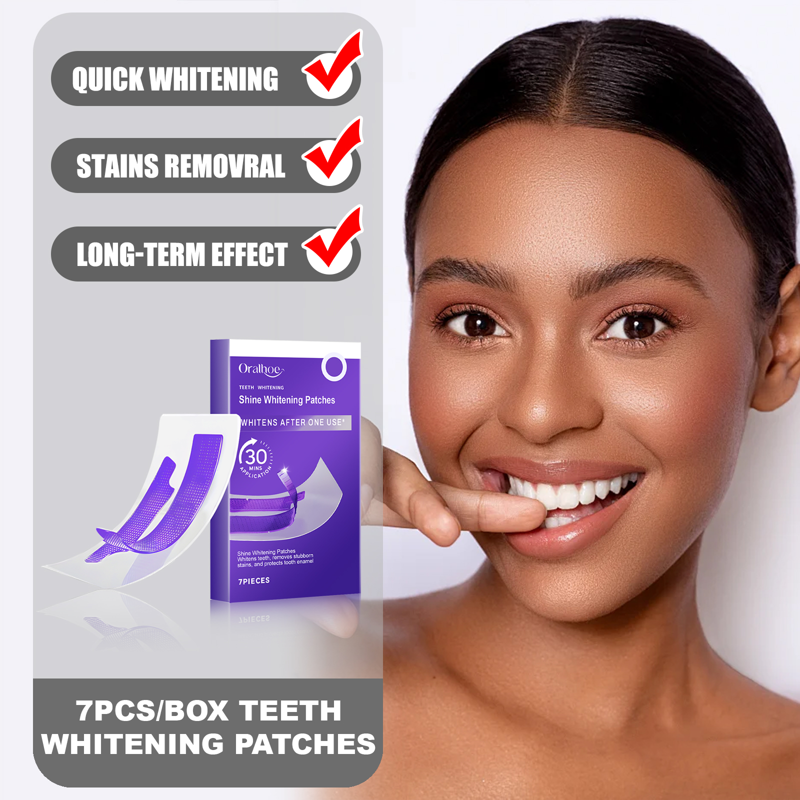 Teeth Whitening Or Tooth Whitening - ORALHOE 7PCS/Box Teeth Whitening Patches Mild