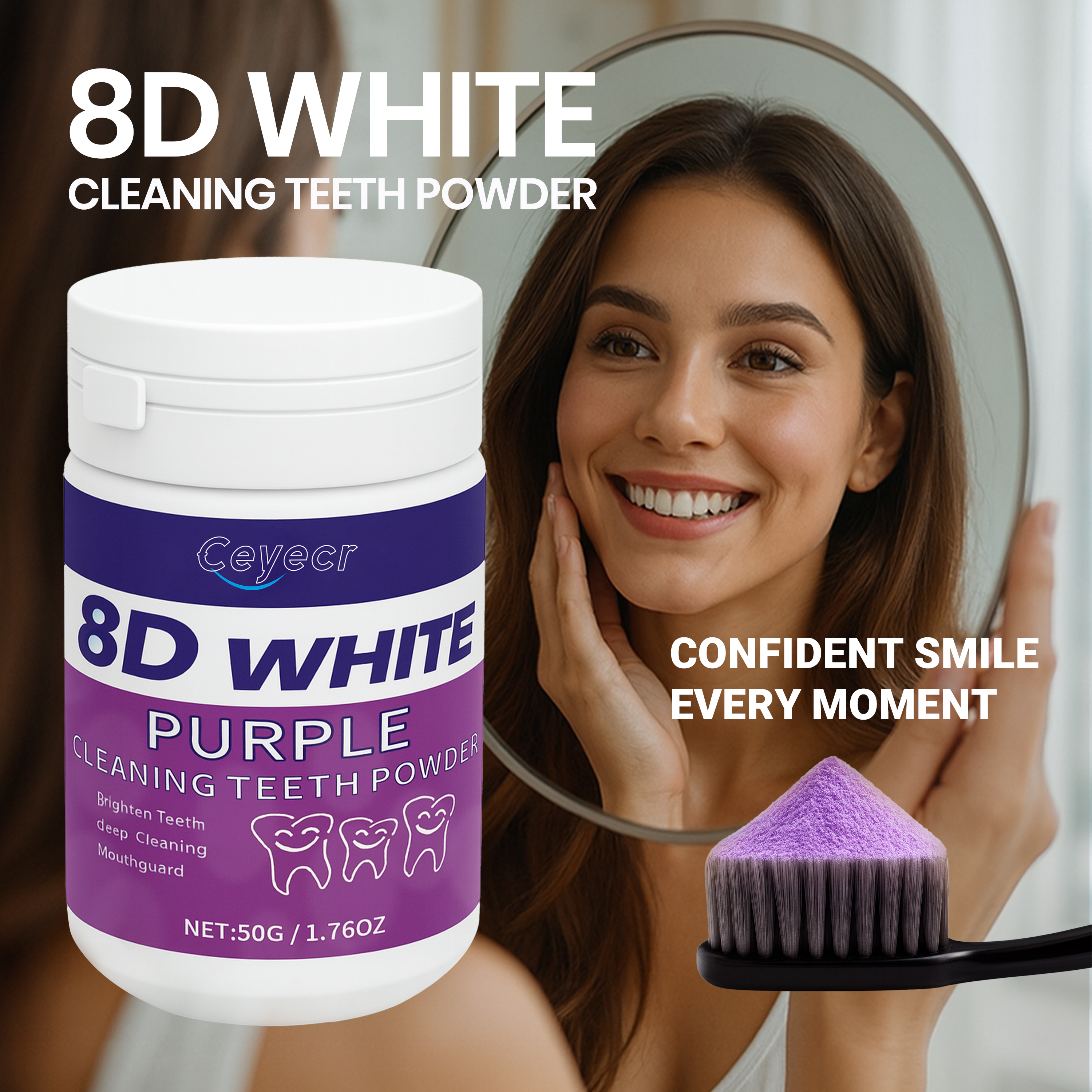 Teeth Whitening Diy - 8D white Teeth Whitening Powder, 50g/1.76.Oz