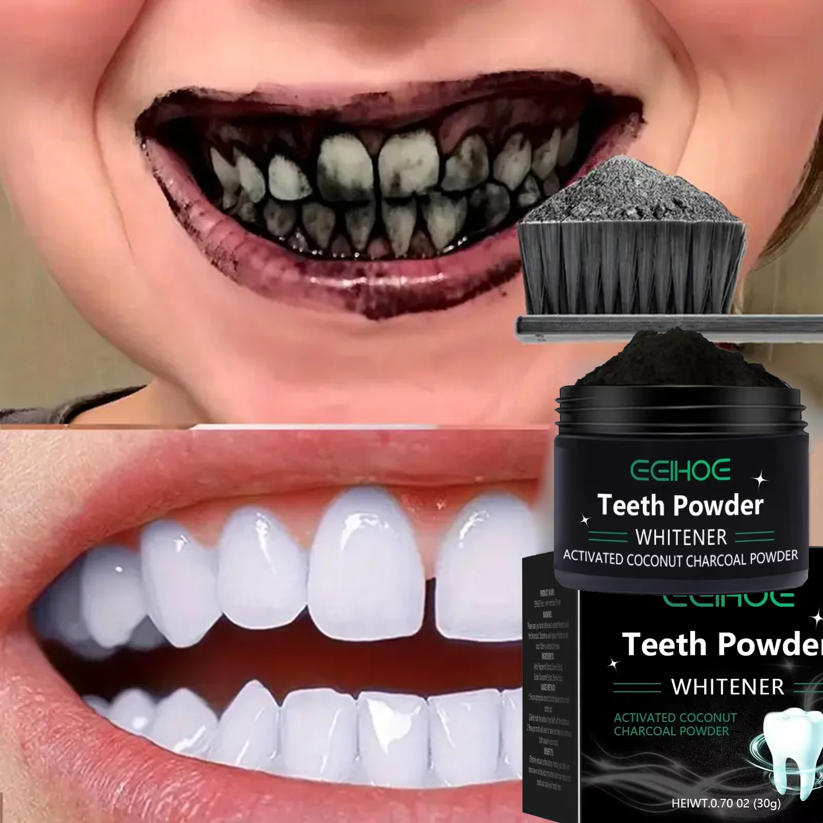 Teeth Whitening Diy - Teeth Brightening Whitening Powder Deep Cleaning
