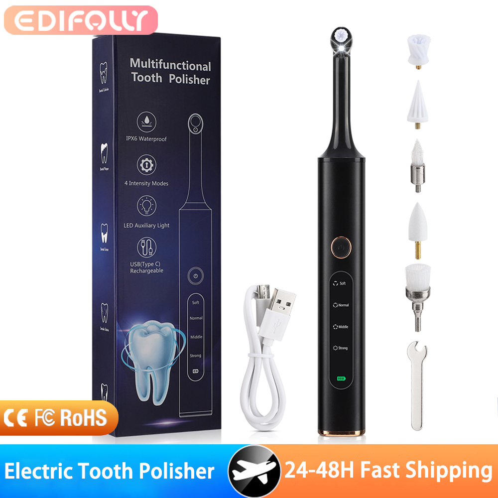 Teeth Whitening Or Tooth Whitening - Electric Tooth Polisher 4 Modes Dental