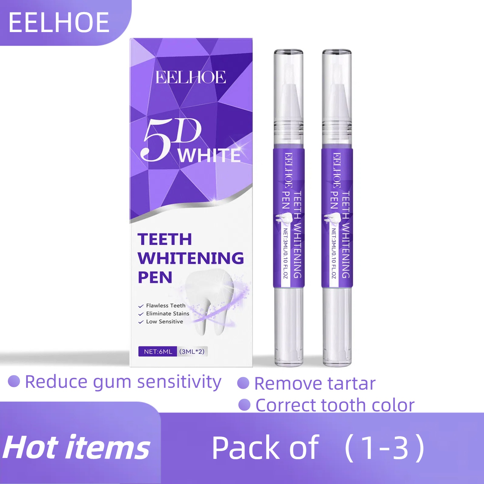 Teeth Whitening Bleaching Kit - Teeth Whitening Pen Teeth Gel Whitener