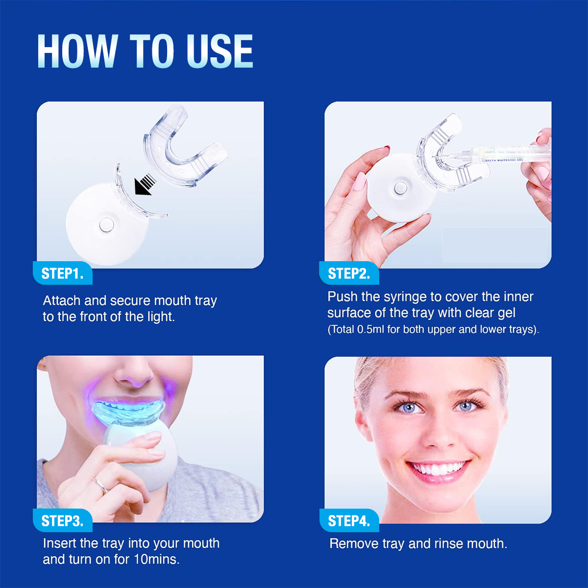Teeth Whitening Kit - 5X LED L - Teeth Whitening Kit With Light 评论和价格
