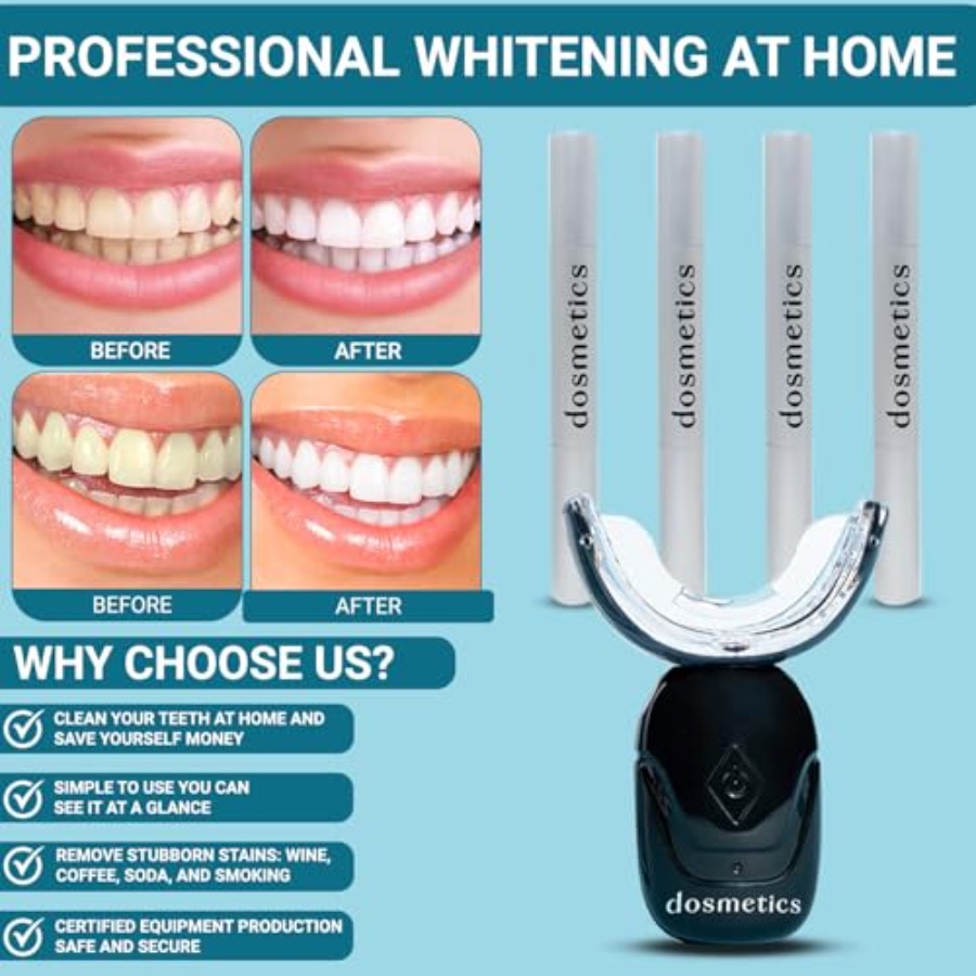 Teeth Whitening Kit with LED L - Teeth Whitening Kit With Light 评论和价格