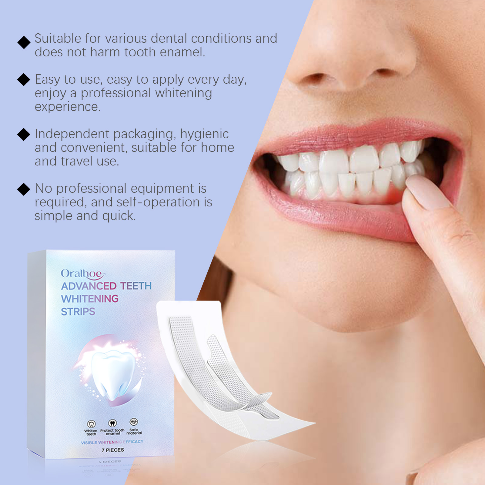ORALHOE 7pcs Whitening Strips  - Teeth Whitening Or Tooth Whitening 评论和价格