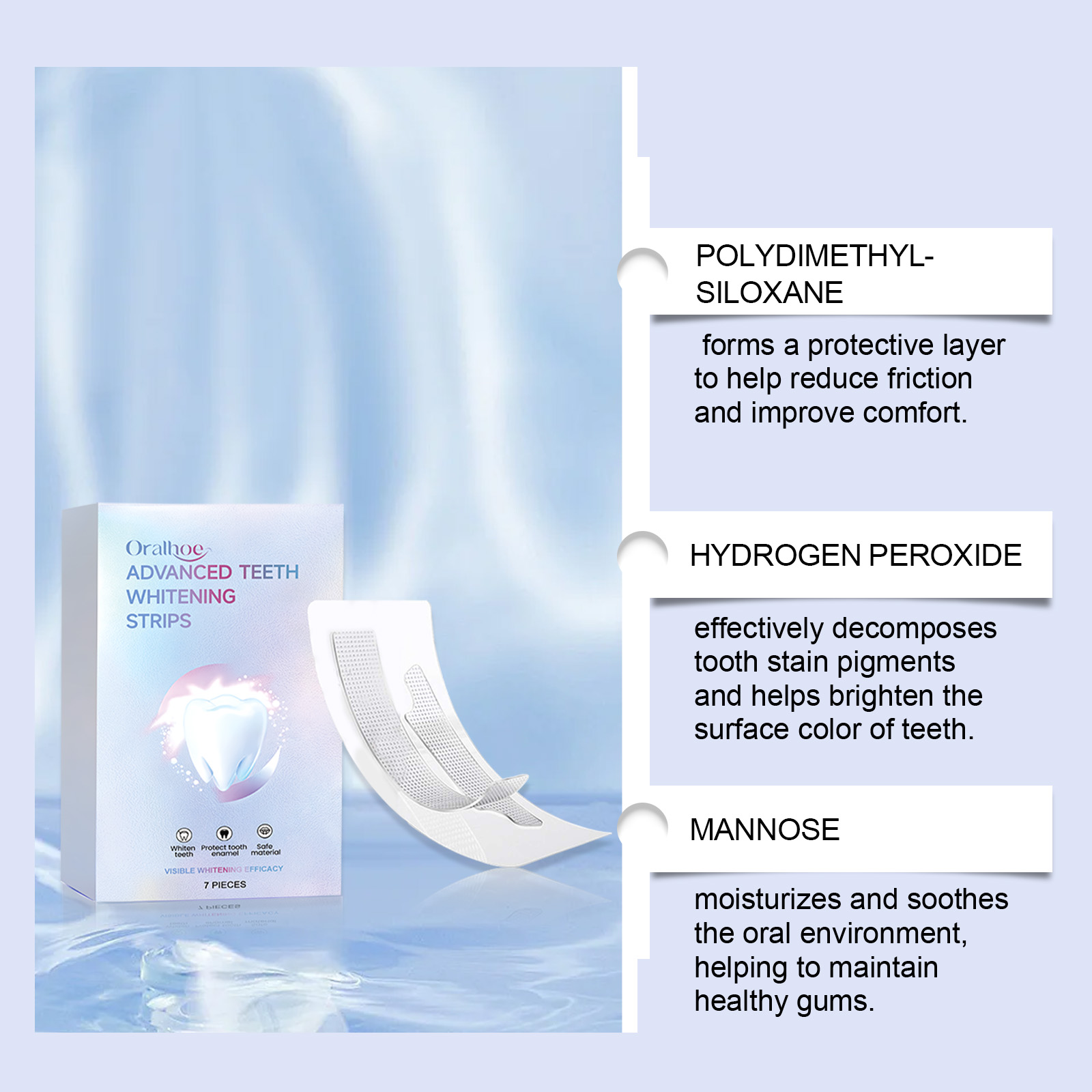 ORALHOE 7pcs Whitening Strips  - Teeth Whitening Or Tooth Whitening 评论和价格