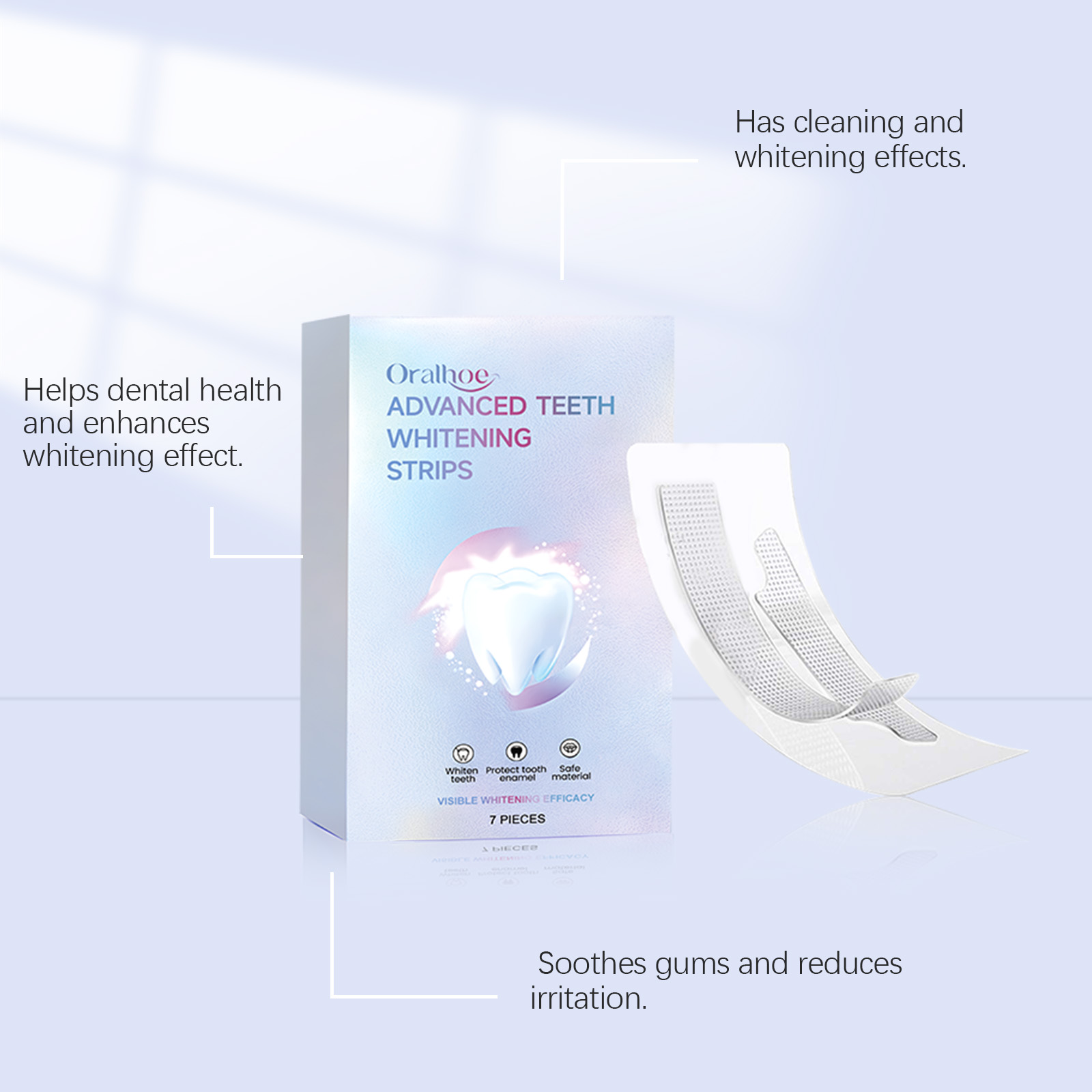 ORALHOE 7pcs Whitening Strips  - Teeth Whitening Or Tooth Whitening 评论和价格