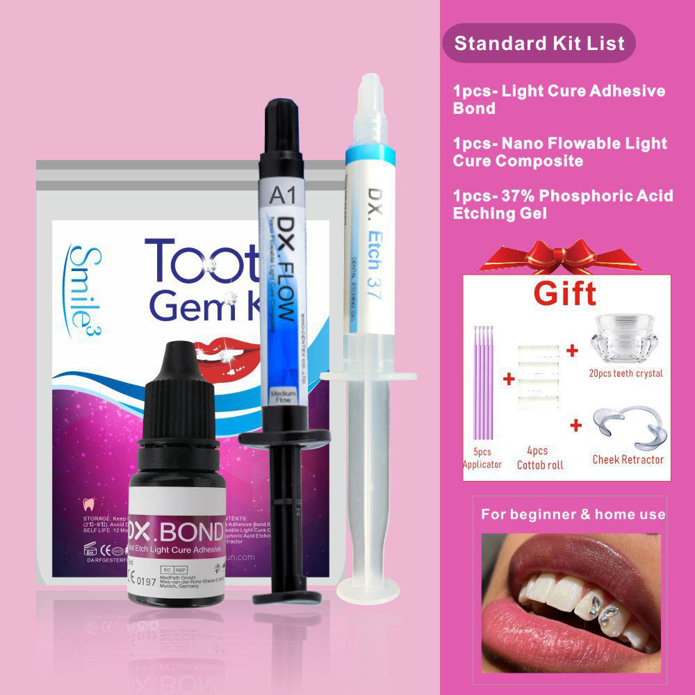 HOT Tooth Gem Kit Teeth Decora - Teeth Whitening Kit With Light 评论和价格
