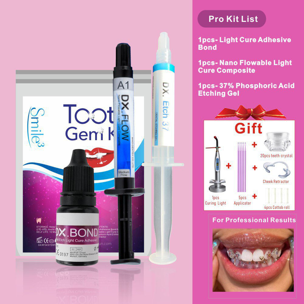 HOT Tooth Gem Kit Teeth Decora - Teeth Whitening Kit With Light 评论和价格