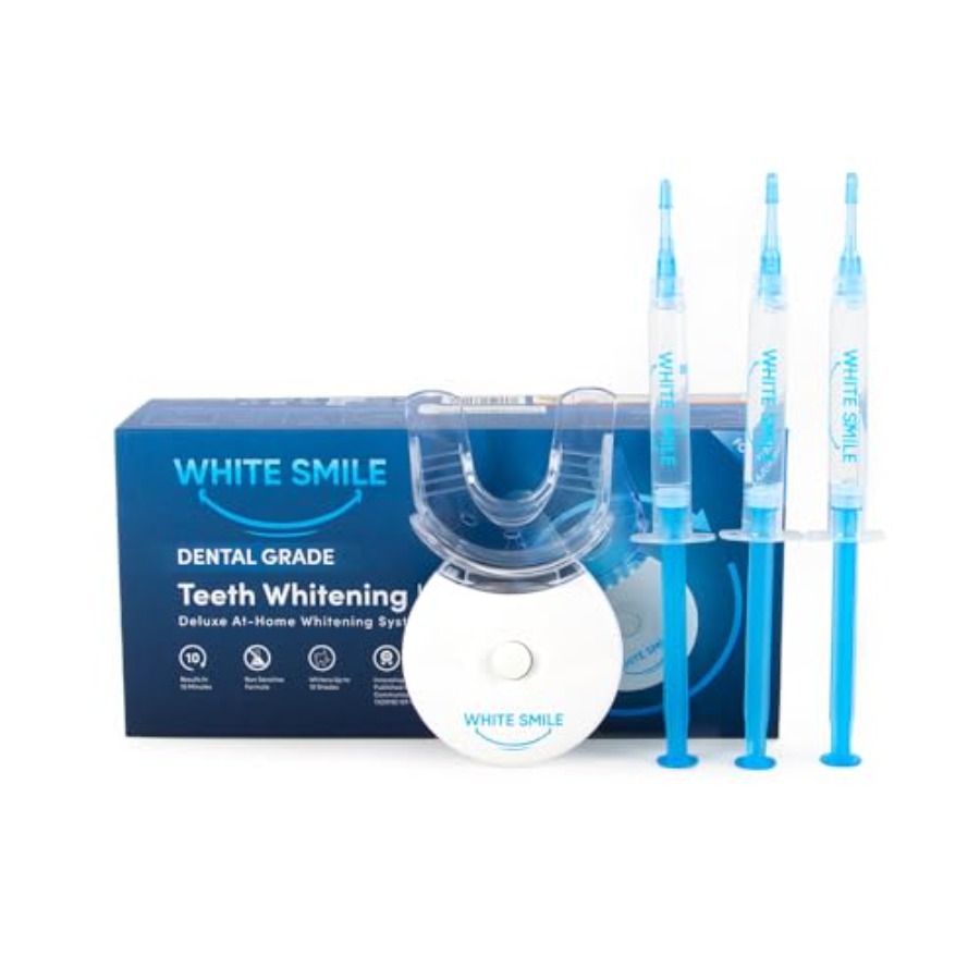 WHITE SMILE Teeth Whitening Ki - Teeth Whitening Kit With Light 评论和价格