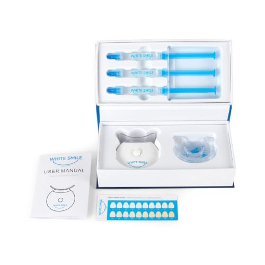 WHITE SMILE Teeth Whitening Ki - Teeth Whitening Kit With Light 评论和价格