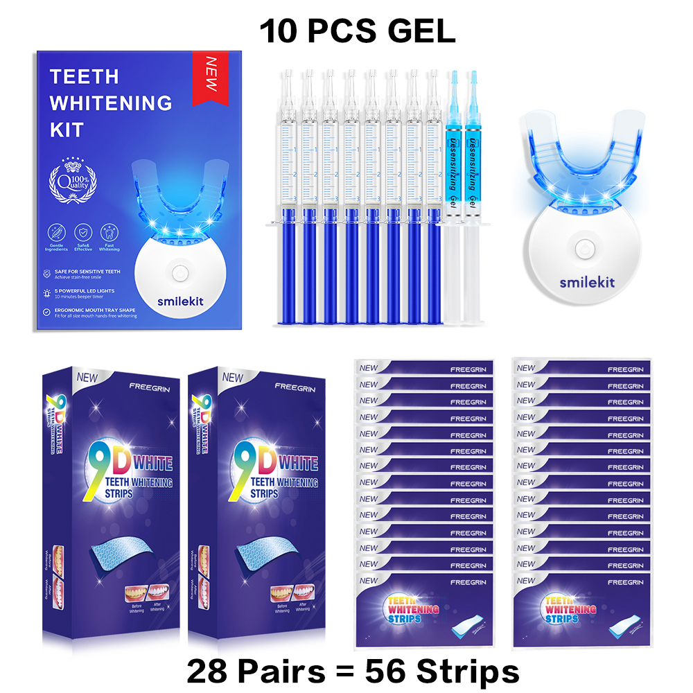 Teeth Whitening Kit - 5X LED L - Teeth Whitening Kit With Light 评论和价格