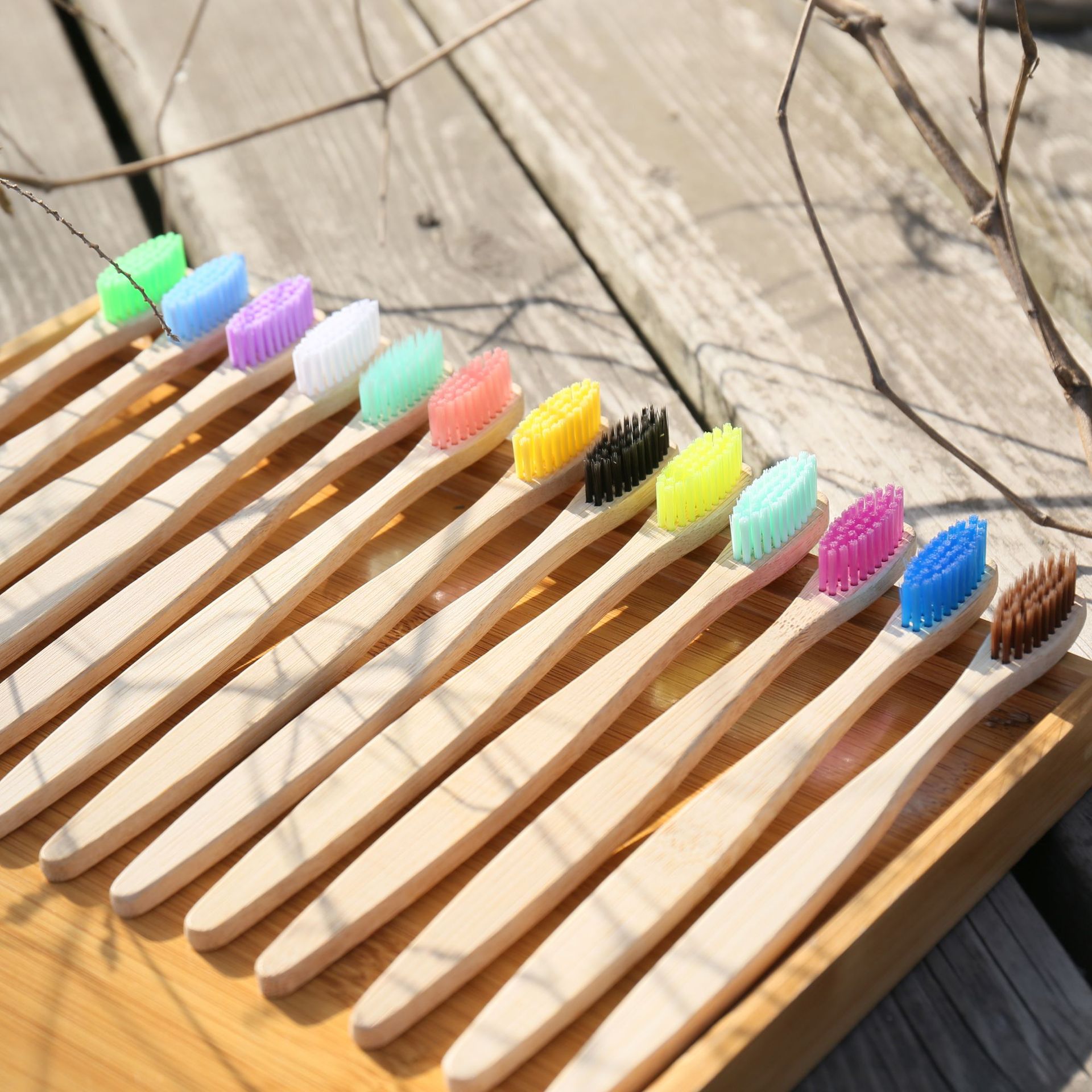 100PCS Colorful Natural Bamboo - Teeth Whitening Laser 评论和价格