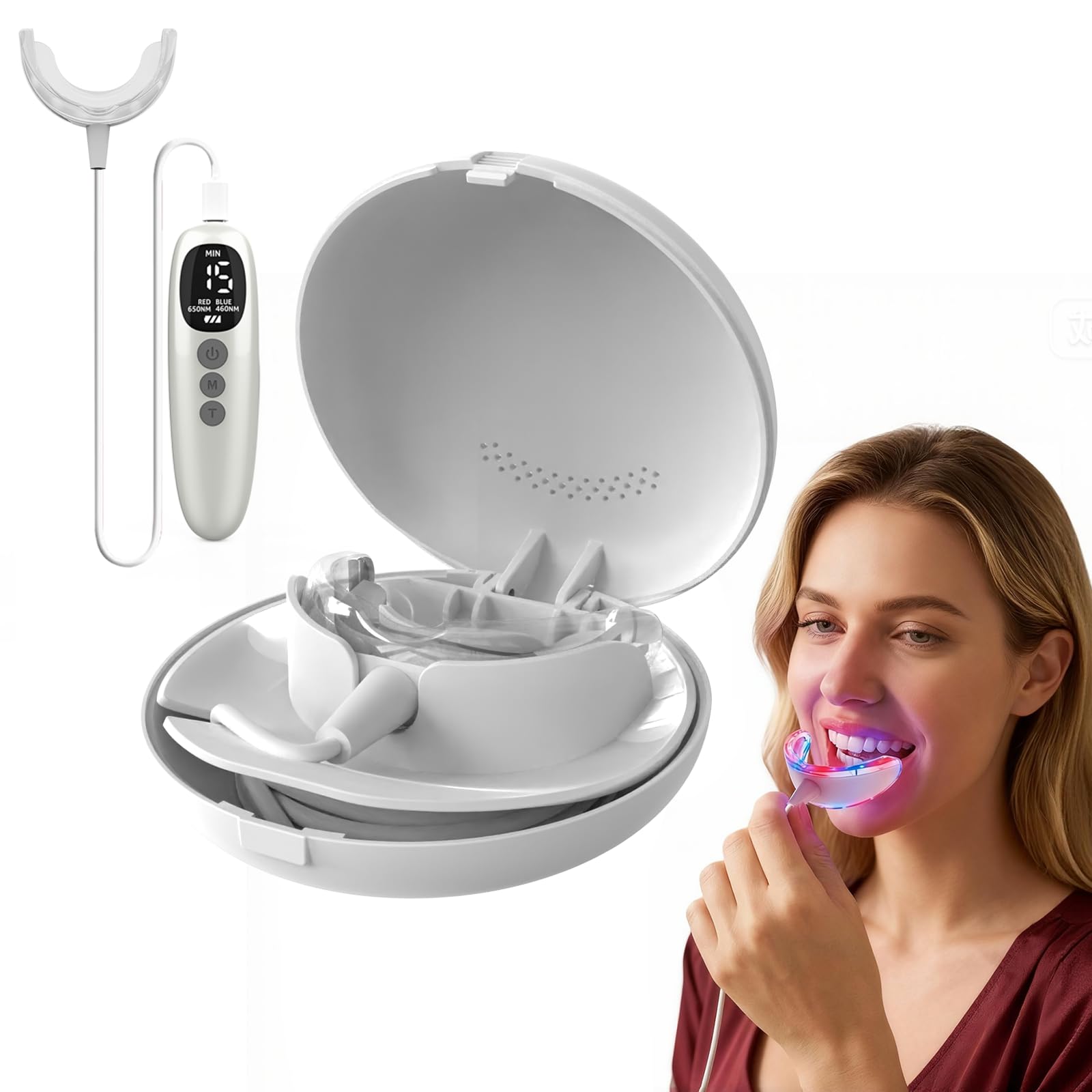 Teeth Whitening Kit 18 Diode R - Teeth Whitening Kit With Light 评论和价格