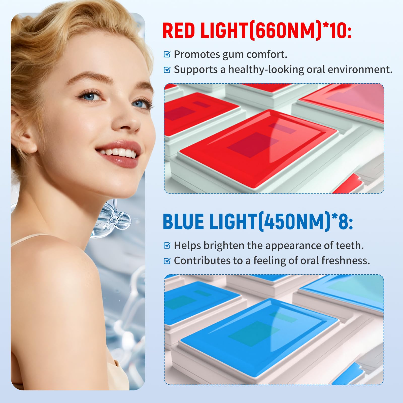 Teeth Whitening Kit 18 Diode R - Teeth Whitening Kit With Light 评论和价格