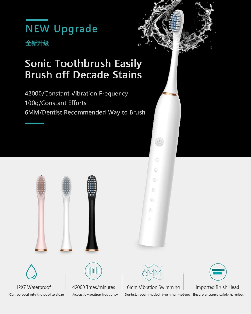 Sonic Electric Toothbrush Adul - Teeth Whitening Or Tooth Whitening 评论和价格