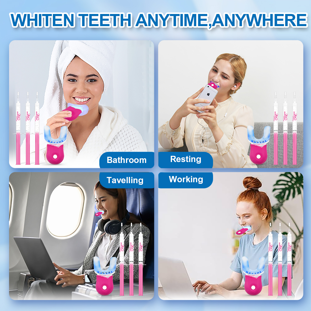 Teeth Whitening Kit with LED L - Teeth Whitening Bleaching Kit 评论和价格