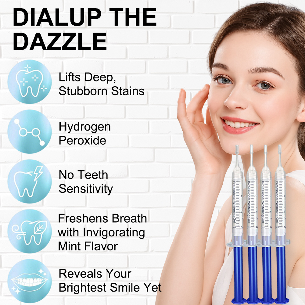 Teeth Whitening Gel Mint Flavo - Teeth Whitening Bleaching Kit 评论和价格