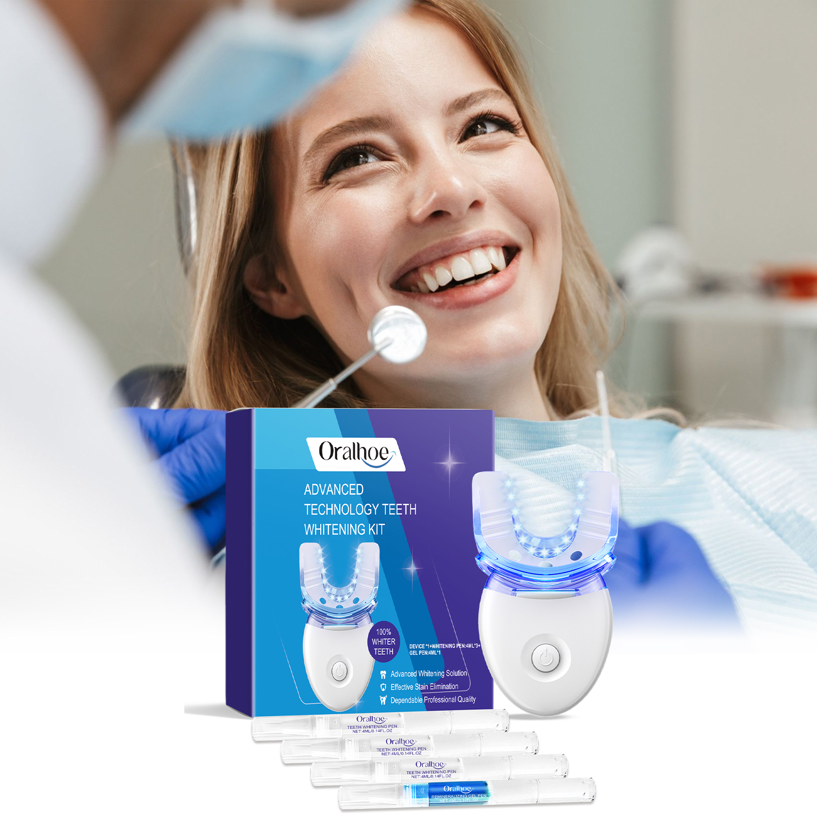 Professional Teeth Whitening L - Teeth Whitening Kit With Light 评论和价格